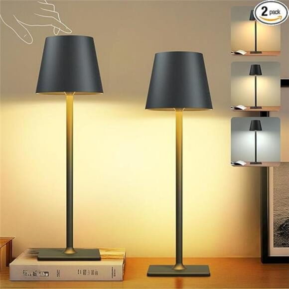 Rechargeable cordless LED table lamp dimmable portable light for indoor outdoor - Picture 8 of 8